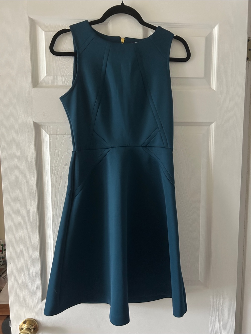 Jennifer Lopez Teal Sleeveless A-Line Dress